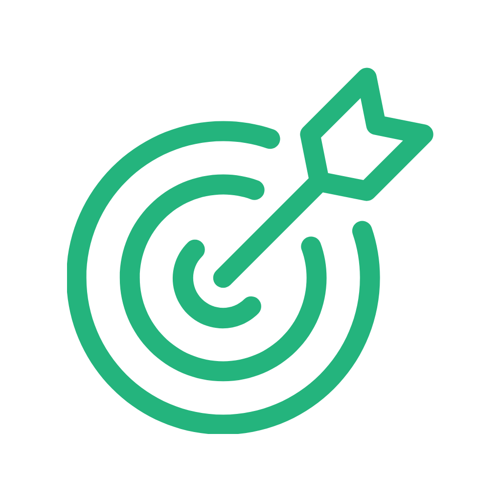 Depa purpose Green target with an arrow hitting the center.